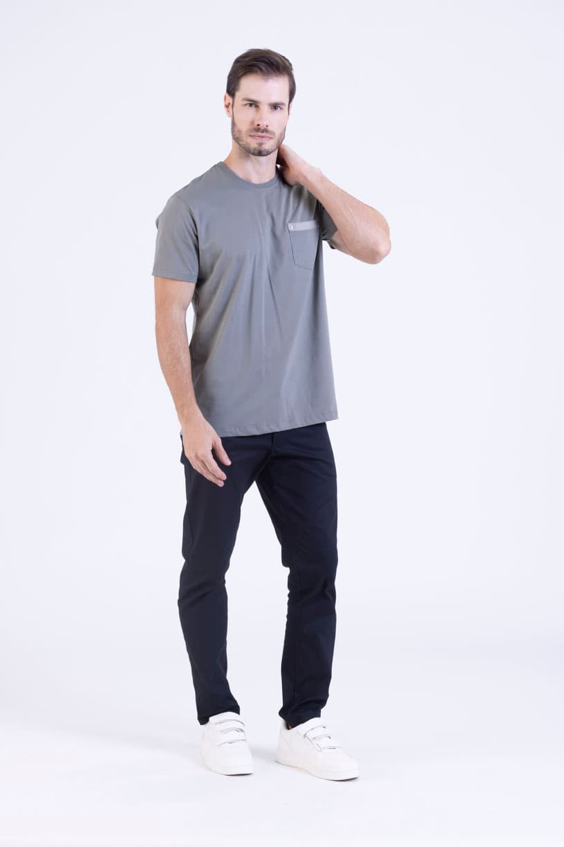 Camisa Suede c/ Bolso