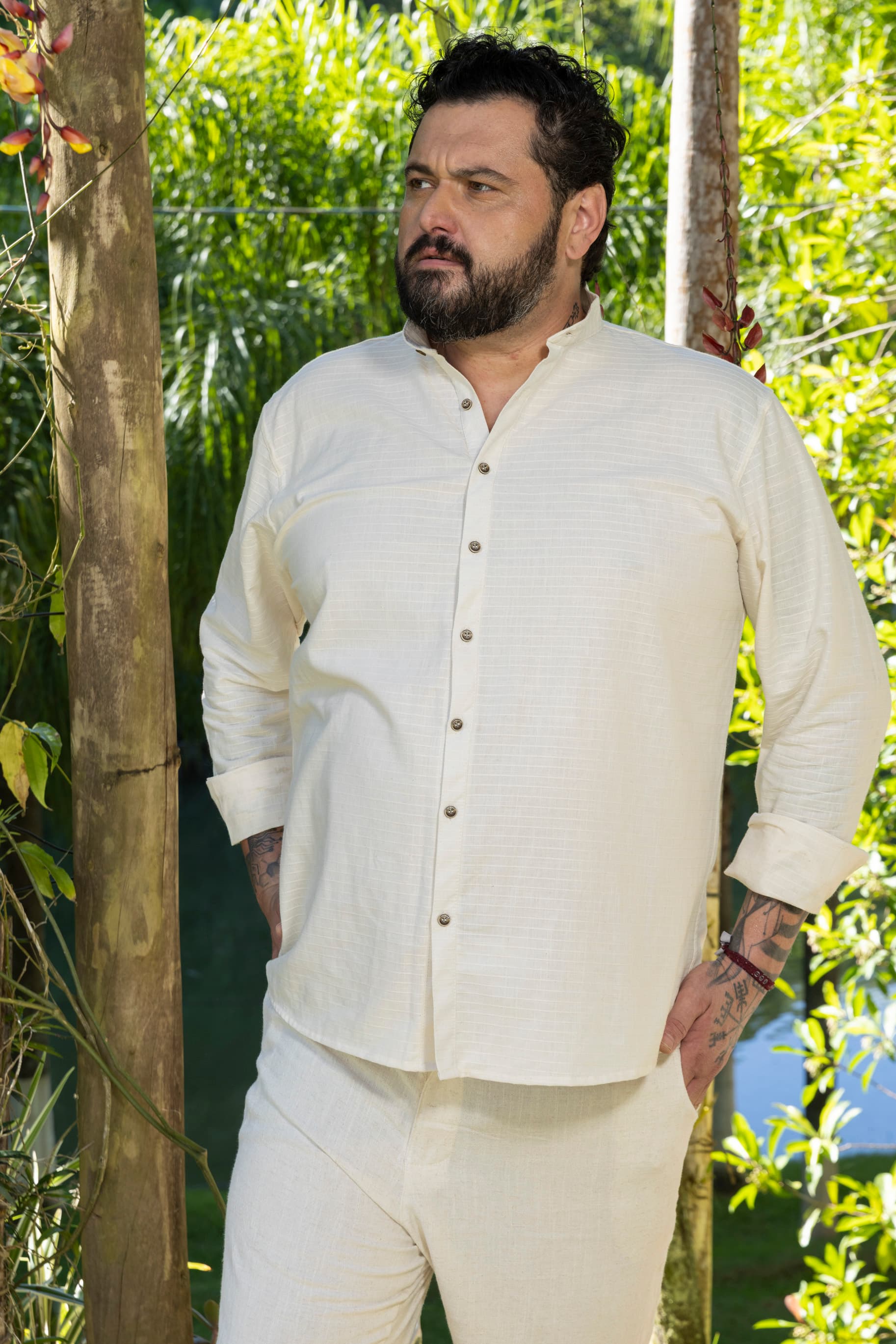 Camisa Suede c/ Bolso